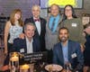 The Sunset Foods and FGK Services table get together for a photo at North Suburban YMCA’s Community Strong Fundraising Dinner (Top Left to right:  Gail Eisenberg, Ron Bernardi, Frank Karkazis, Kelly Chabebe, Bottom: Ron Goldblatt, Jason Young).