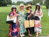 (from left) Liz Chmiel, Chris Murphy, Lisa Rudisel and Jocelyn Garner voted for best dressed team at the NSYMCA 5th Annual Community Strong Golf Fundraiser on July 17th at Chevy Chase Country Club.