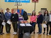 (Left to right) Sandy Frum, Karen Glazer, Hailey Uttenreuther, Becky Lee, Beth Bassler, JoAnn Gordon and Sarah Gordon came out and volunteers at the NSYMCA’s inaugural SeniorPLAYooza event on May 13th.  