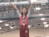 Erin Lee, Age 12, proudly stands on her 1st place podium representing the NSYMCA Gymnastic Club
