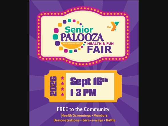 On September 16, the North Suburban YMCA, located at 2705 Techny Road, Northbrook will host its 10th Annual Seniorpalooza, a free health and fun fair from 12 – 3 pm.