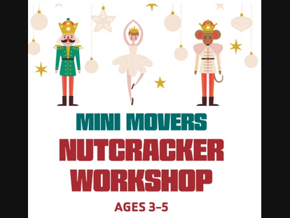 Held Mondays at the NSYMCA from 4:30–5:30 p.m., November 2 through December 6, the workshop will introduce young dancers ages 3-5 to a short dance inspired by the beloved holiday classic The Nutcracker.
