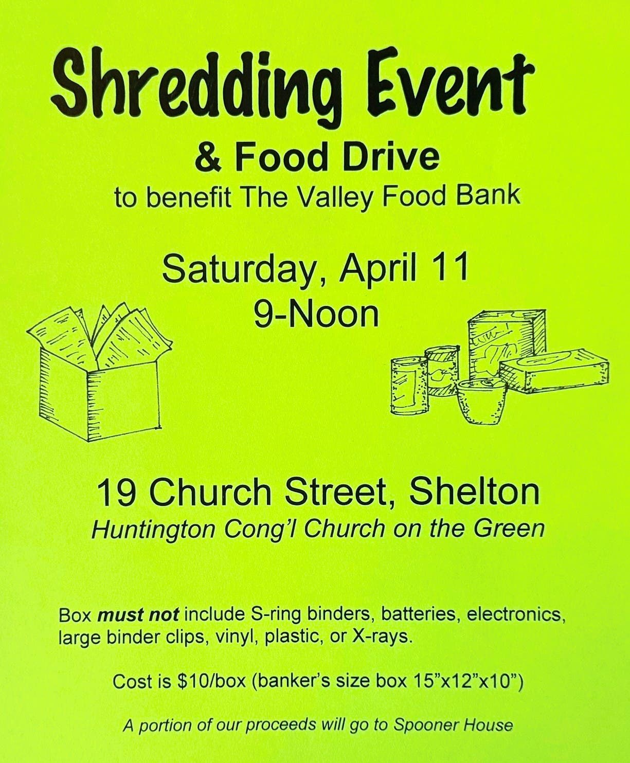 3rd Annual Shredding Event and Food Drive