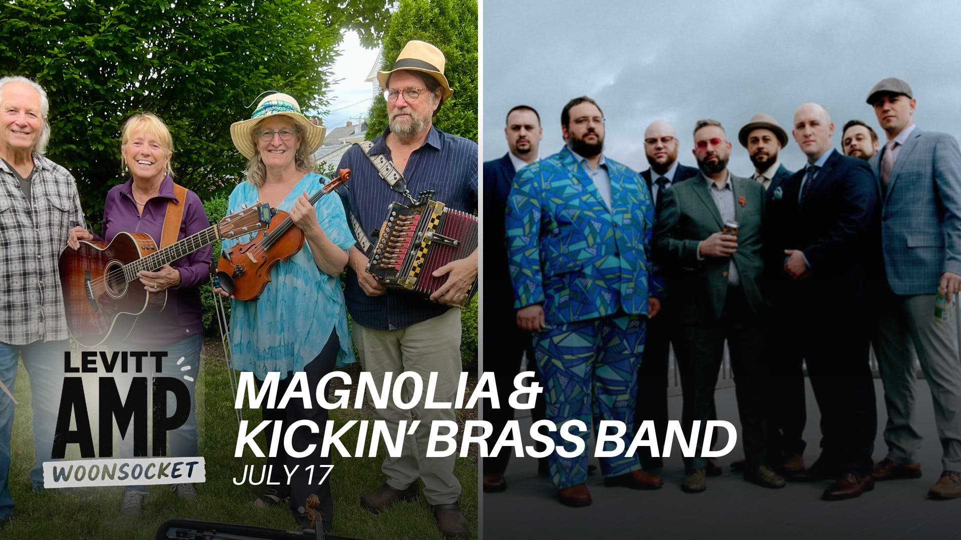 Levitt AMP Woonsocket – Magnolia & Kickin' Brass Band