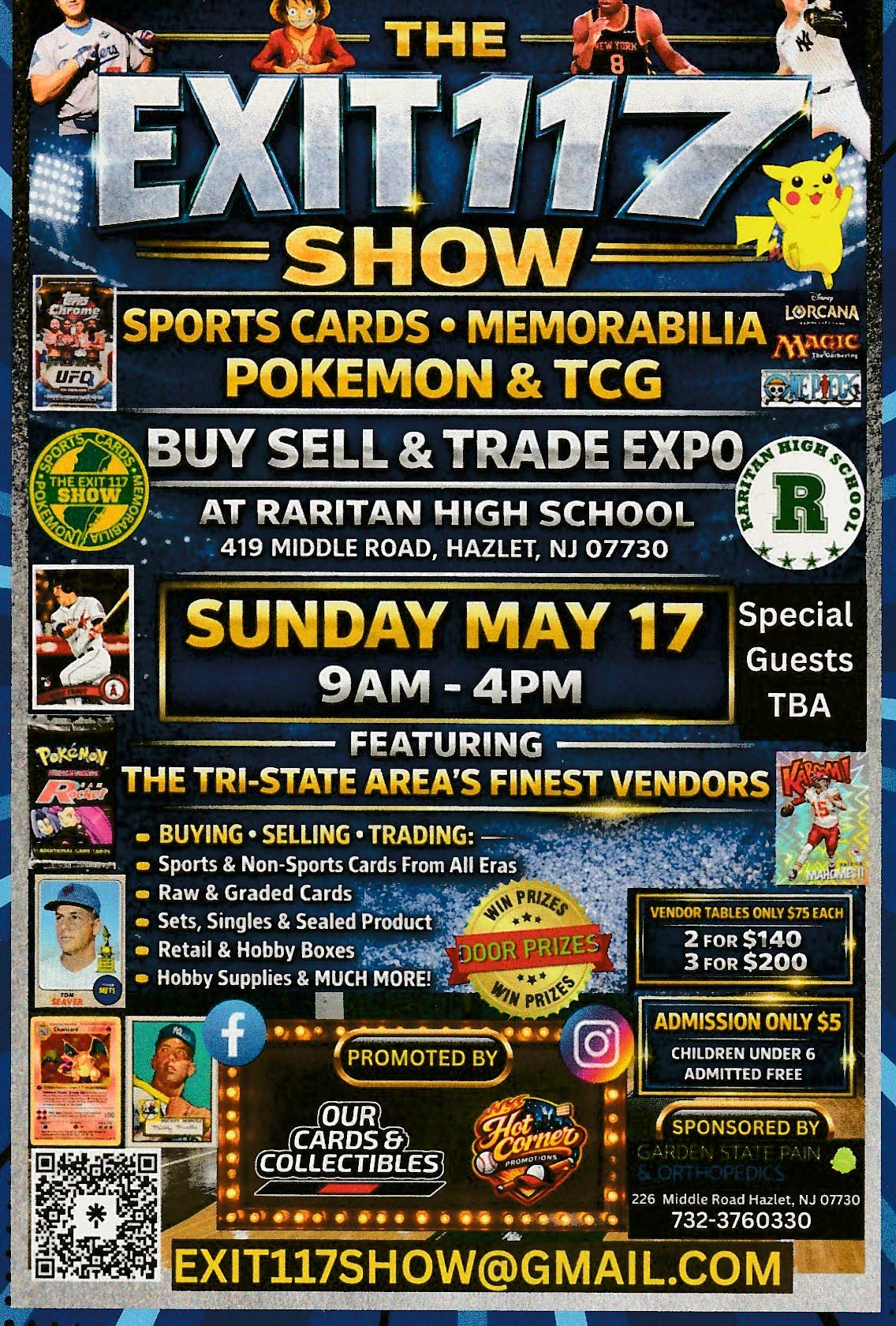 The Exit 117 Sports Cards, Memorabilia & Pokemon Show