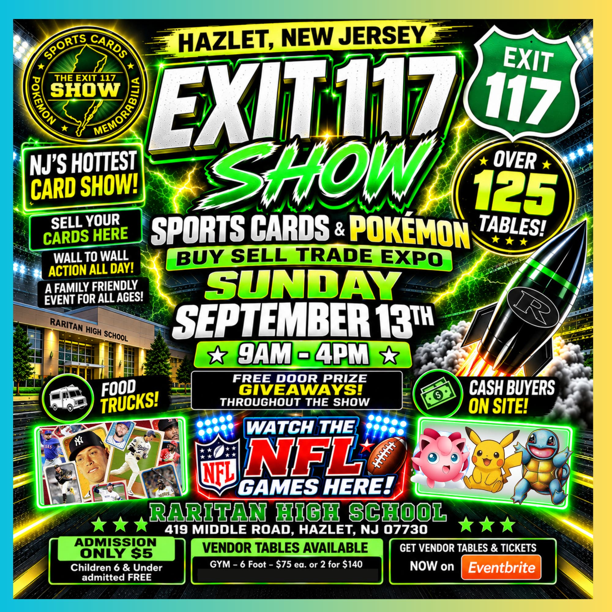 Exit 117 Monthly Sports and Pokémon Card Expo!