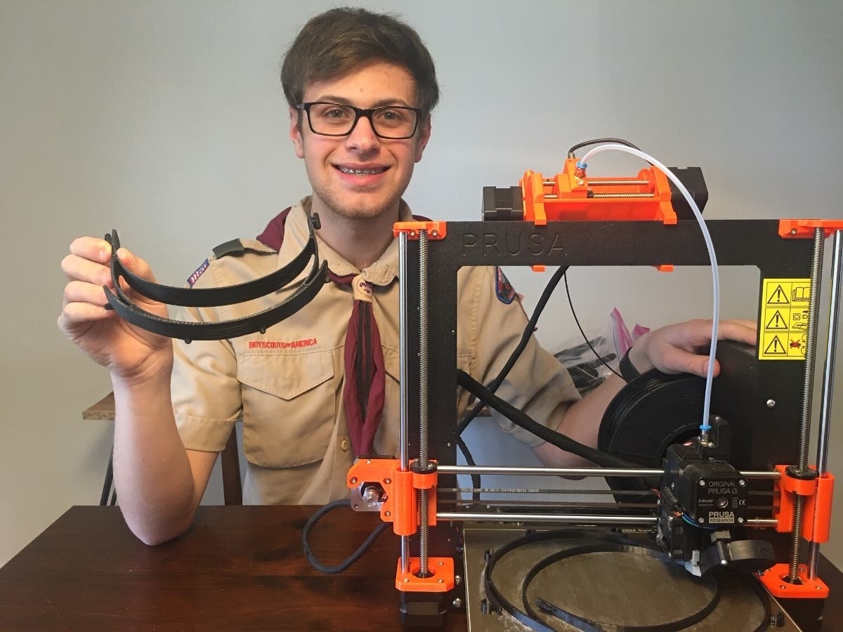 Jake with 3D printer