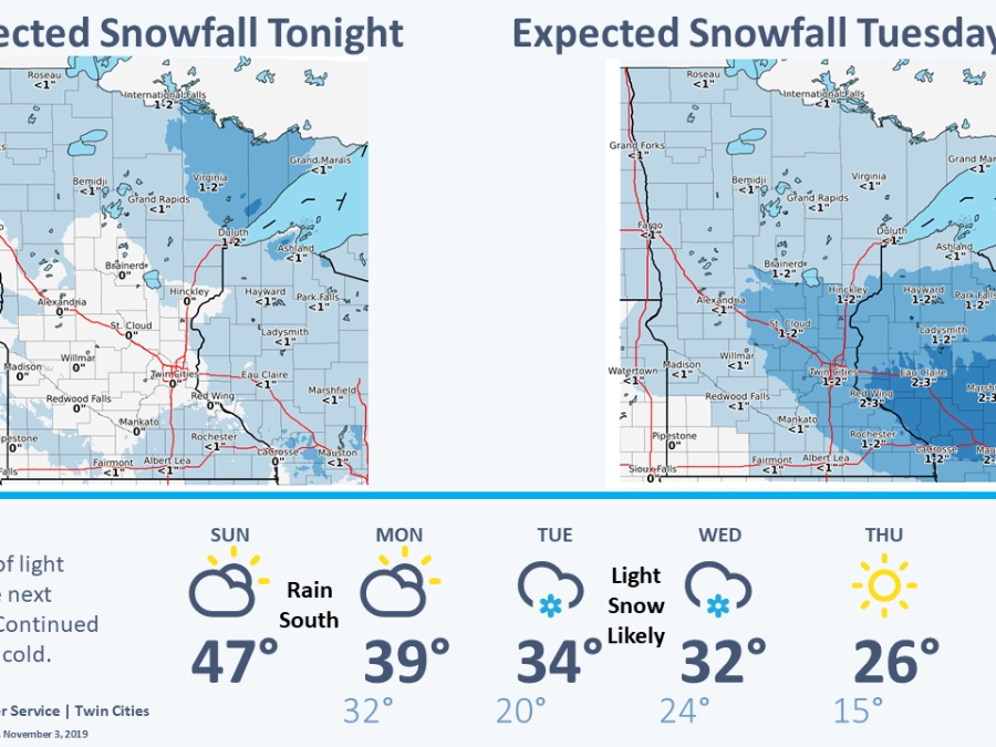 3 Inches Of Snow Possible In Twin Cities: Minnesota Weather | Southwest ...
