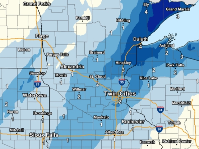 Minnesota Weather: 1-3 Inches Of Snow For Twin Cities | Southwest ...