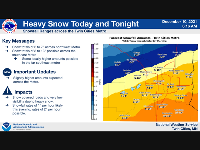 MN Weather: Foot Of Snow Possible For Twin Cities Metro | Southwest ...