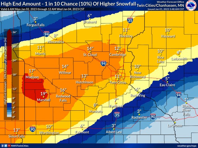 9 Inches Of Snow Possible For Twin Cities Metro: MN Weather ...