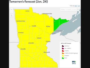 Warming weather and foggy conditions are making for worse air quality than what Minnesotans are typically used to in January.