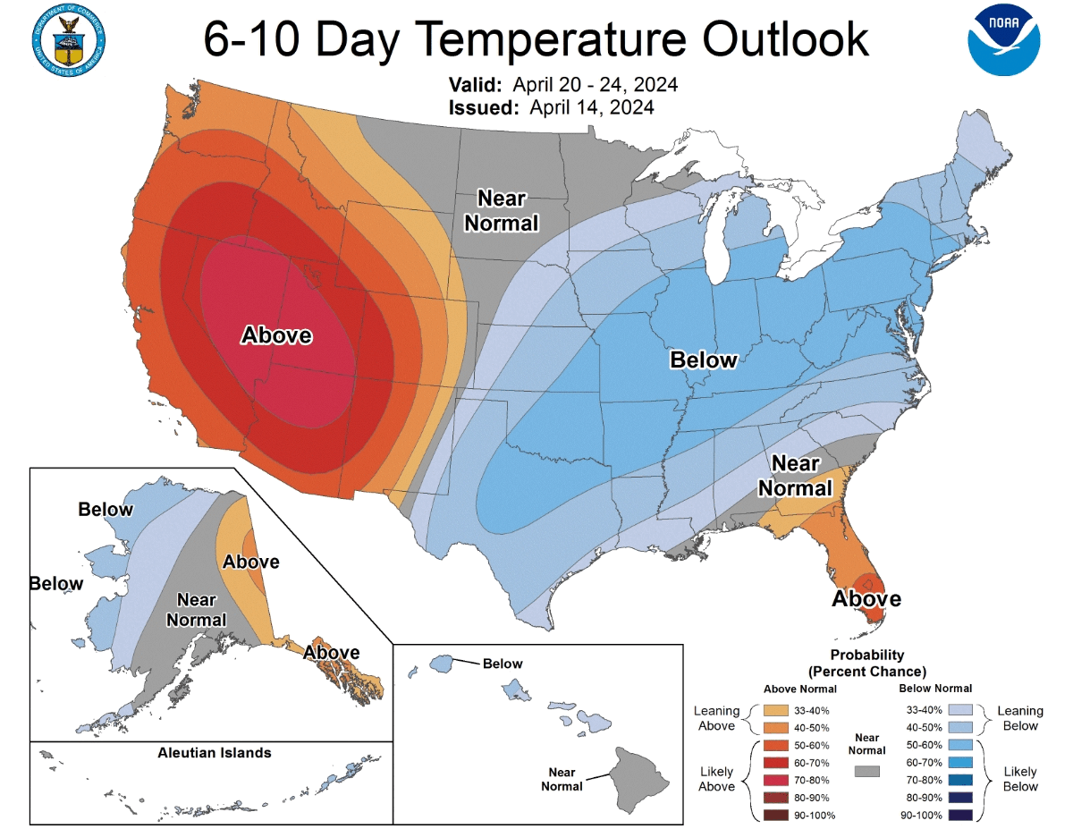 "Things will cool down beginning on Thursday and remain there through the weekend. Overnight lows are likely to dip below freezing for most locations," the National Weather Service said.