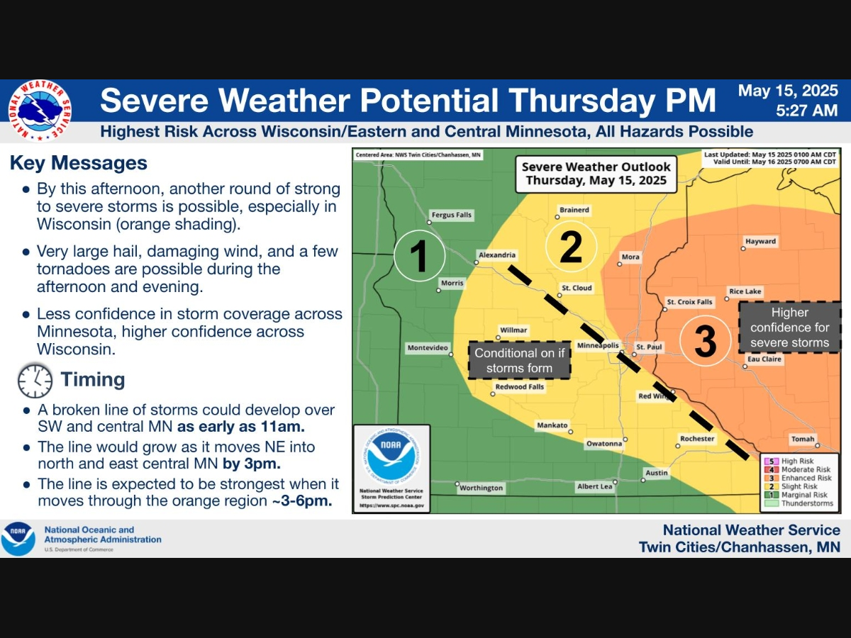 Large Hail, Tornadoes Possible In Thursday's Severe Storms: MN Weather ...
