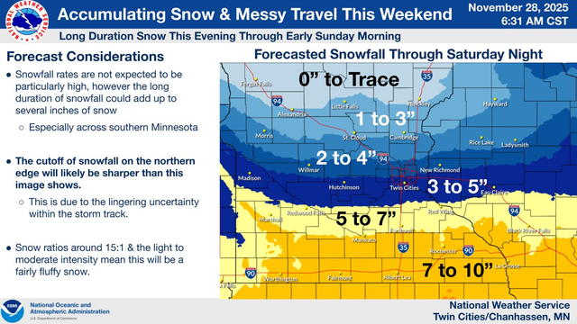 10+ Inches Of Snow Possible For Southern MN, Less For Twin Cities ...