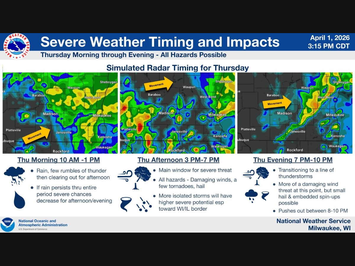 Icy Commute Then Severe Storms Thursday Across Wisconsin | Milwaukee ...