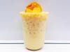 Mango Sticky Rice Refresher — Chan's Eatery blends coconut and condensed milk with mango flavoring, topped with fresh and dried mango.
