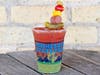 Two-Tone Bloody Mary Mocktail — Urban Glow Mocktails layers tomatillo salsa with a zero-alcohol tomato blend, garnished with a loaded skewer.