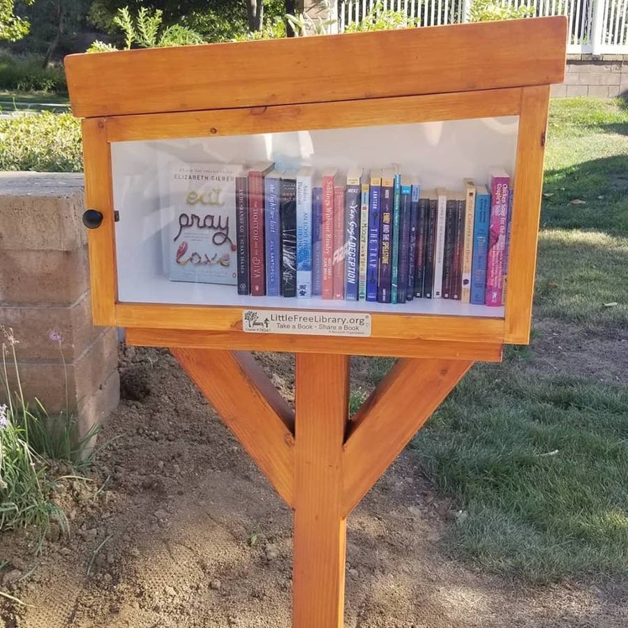 A little free library, like this one, is headed to the Laguna Beach Fire Station #3.