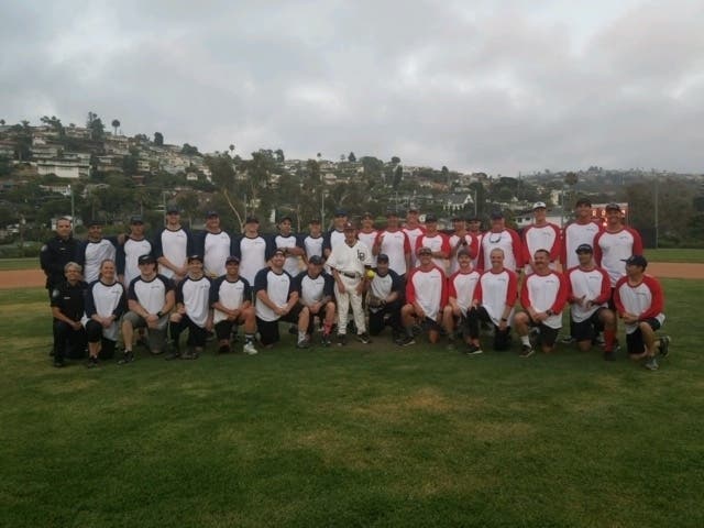 Guns and Hoses crew battled it out at the first annual softball game.