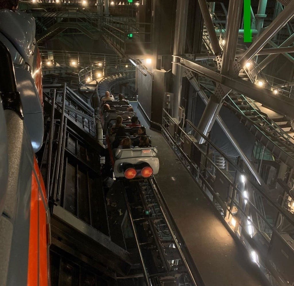 The popular Space Mountain ride 