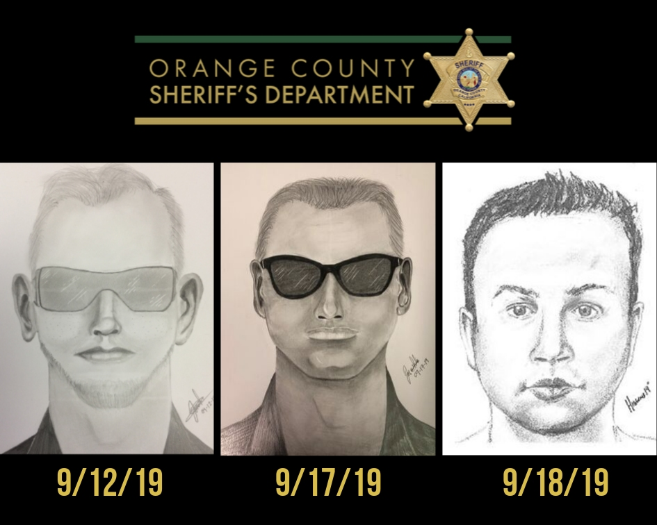 Is it one man or three? OCSD is searching Aliso Viejo and Laguna Hills areas and the Aliso Creek Hiking Trail that connects the cities for a suspect reported to grab young women.