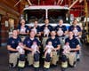 Firefighter daddies and their babies in Rancho Cucamonga.