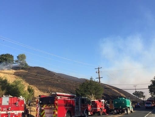 40 structures were protected in Martinez as firefighters responded to the Alhambra Fire, Sunday.