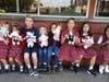 St. Bonaventure School in Huntington Beach, from left to right: Violet, kindergarten, Ella, kindergarten, Diego, 7th grade, Kensington, 1st grade, Scarlett, first grade, Veronica, 3rd Grade, Mia, Kindergarten, Mia, Kindergarten.