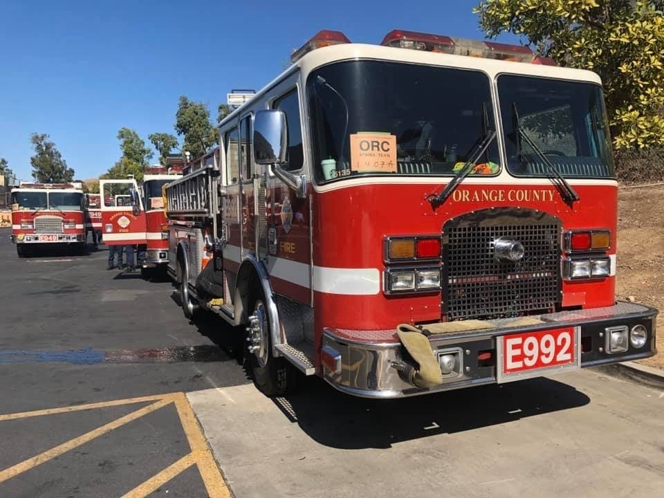 Firefighters arrived at a Mission Viejo home to help extinguish a smoking oven. 