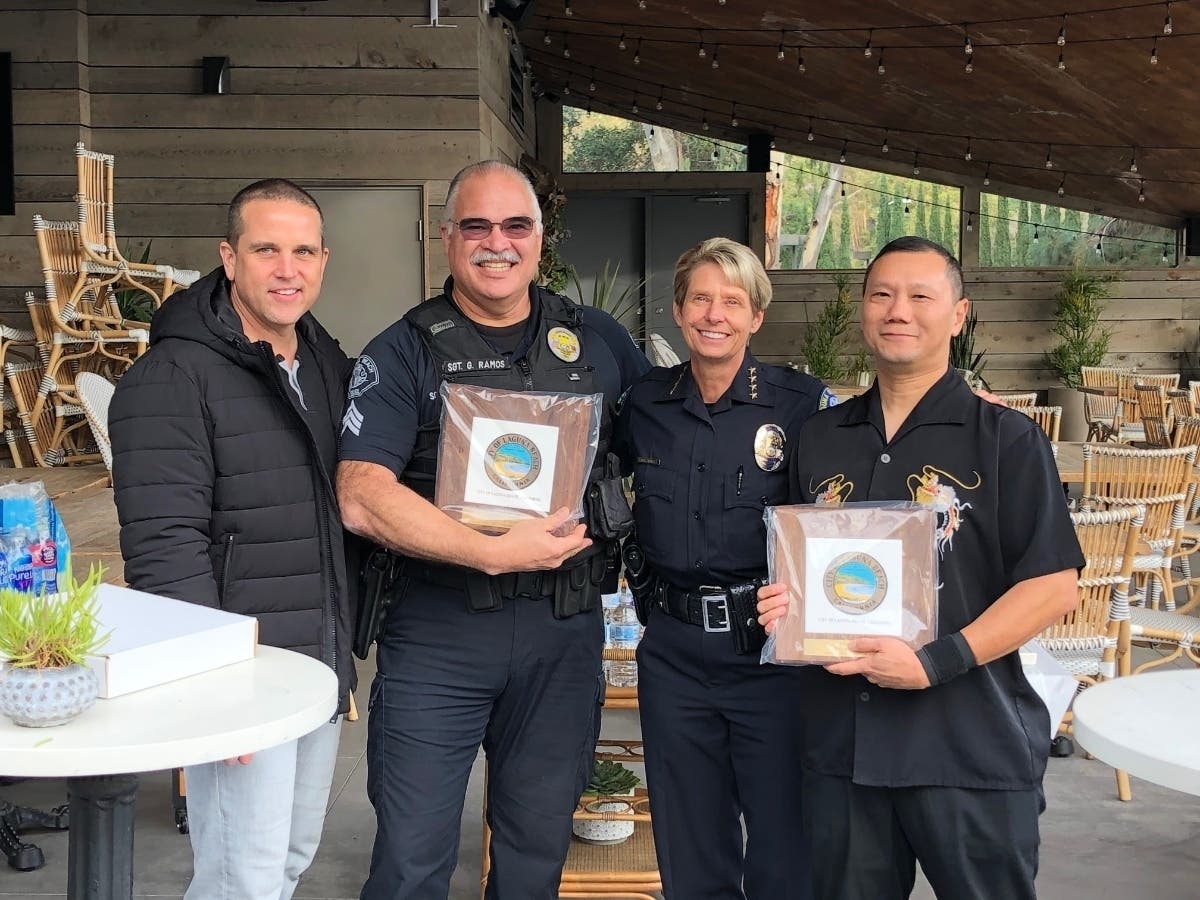 Sergeants George Ramos and Eric Lee are hanging up their badges this month.