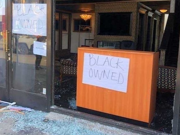 Across California, looting was the story of the weekend; this photo of a Melrose area store that was looted Saturday night.