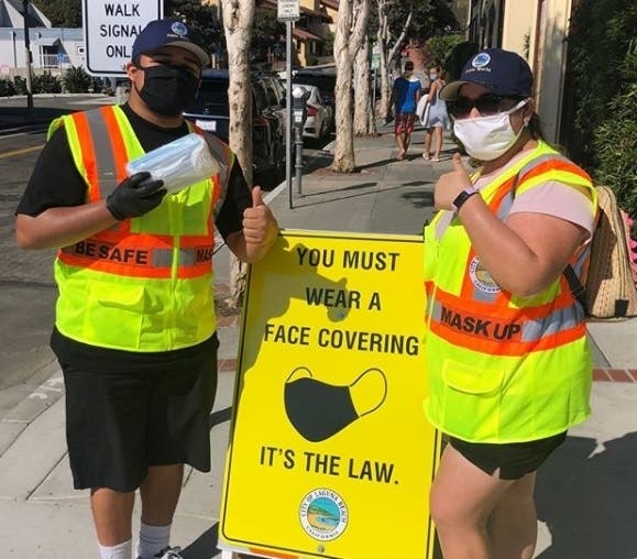Need a mask? You do if you go to Laguna. The city's mask requirement has left many to question whether wearing masks is a "law."