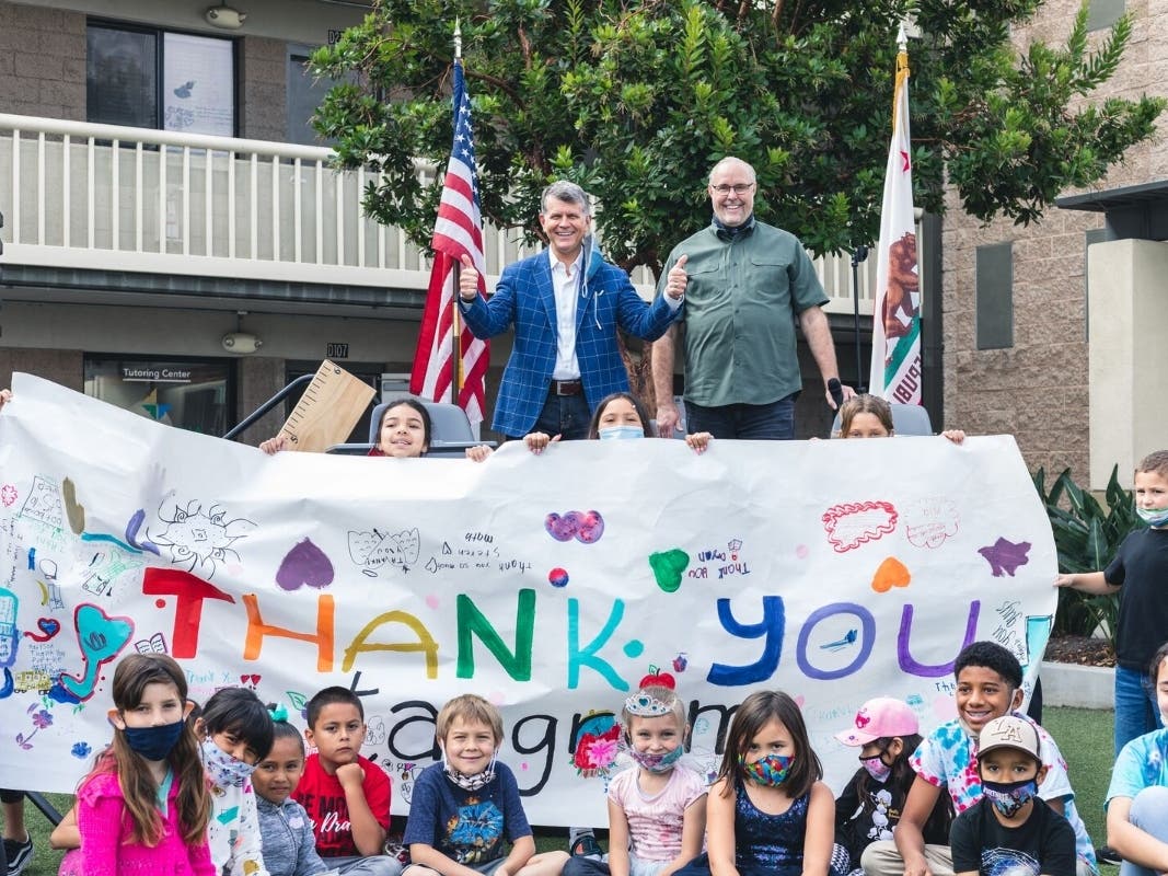 Tangram, the curator of creative commercial interiors donates 61 stylish and versatile chairs to Orange County Rescue Mission of Tustin.