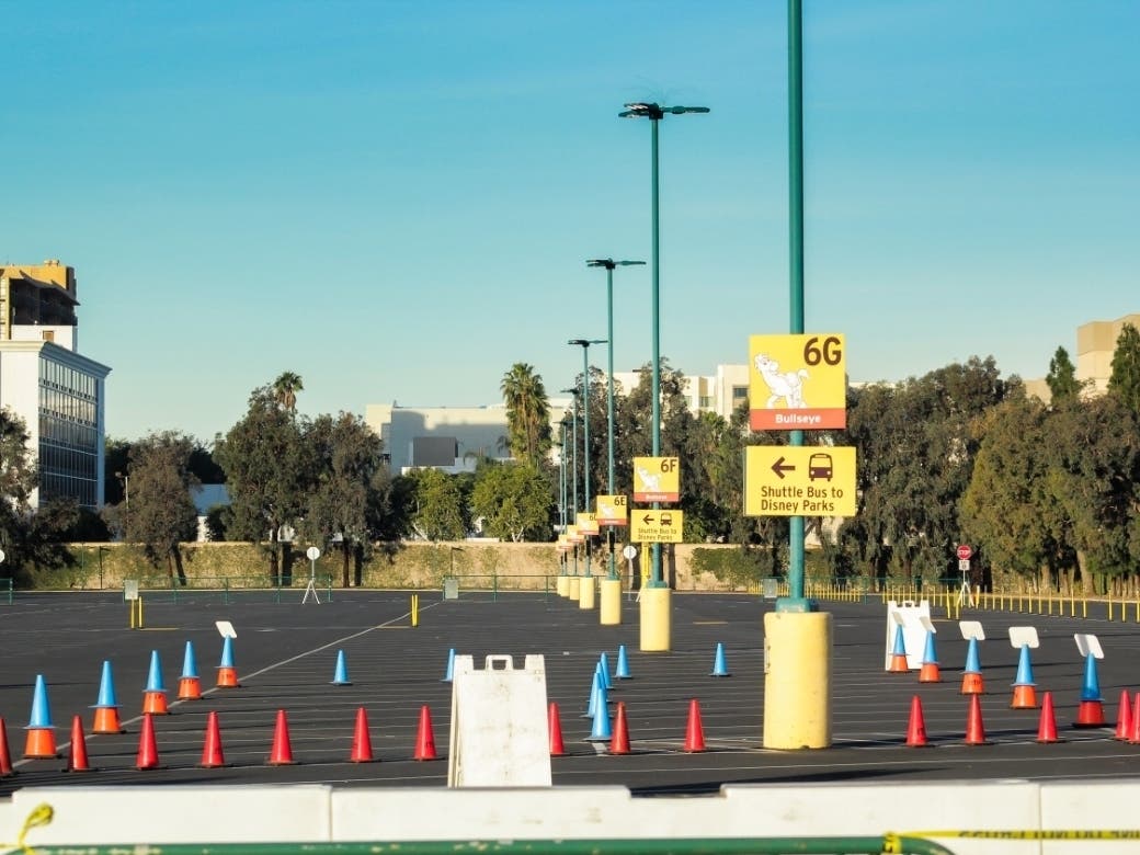 The Disneyland Vaccination center was closed Tuesday amid high winds.