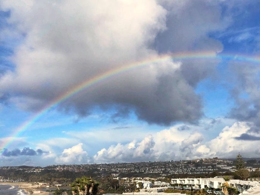 Patch reader David Okun shared this full rainbow photo with Patch, taken Friday morning.