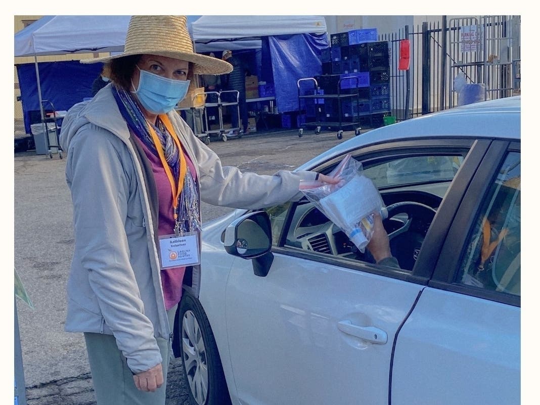 A resident, and supporter of the Laguna Food Pantry, made a donation of personal protective equipment to help those in need.