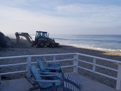 A city worker seen burying a sea lion was confronted by residents this week in what Public Works says is a common practice by coastal towns.