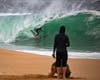 Crowds of spectators gathered at Newport Beach's Wedge surf spot to see the brave or foolish venture into the pounding waves.