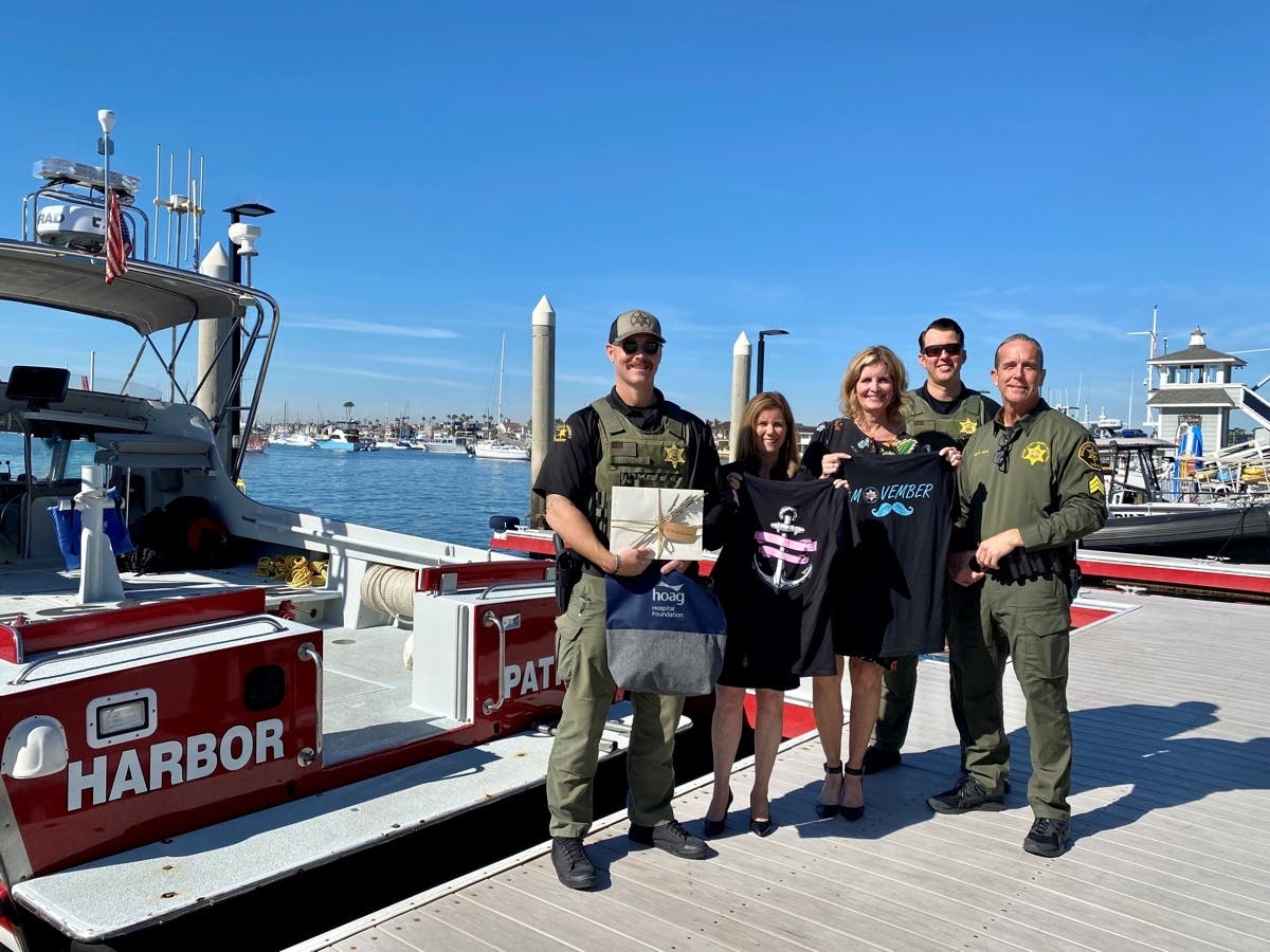 These officers showed their facial hair and their Movember t-shirt in mid-November raising awareness for men's health issues.