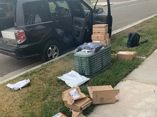 Multiple packages pilfered off Anaheim porches were recovered this week, thanks to some savvy police work as Anaheim cops help out Santa.