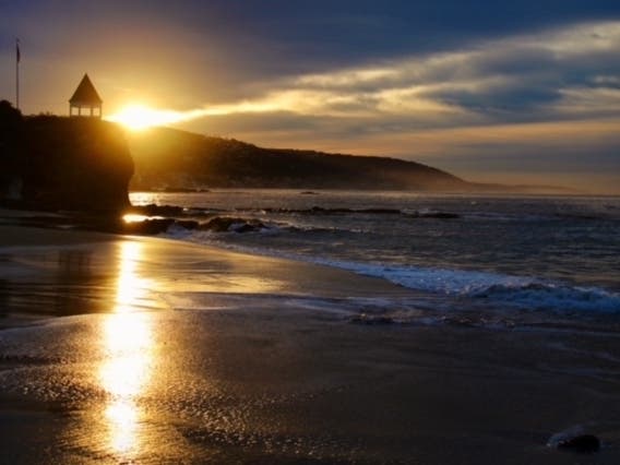 Patch reader Wendy Theders shares her favorite time of day as the sun touches the dampened morning beach of Shaw's Cove.