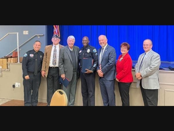 VFW Post 233 awards Beaumont Police Cpl. Reginald Autrey the 2021 Police Officer of the Year award.