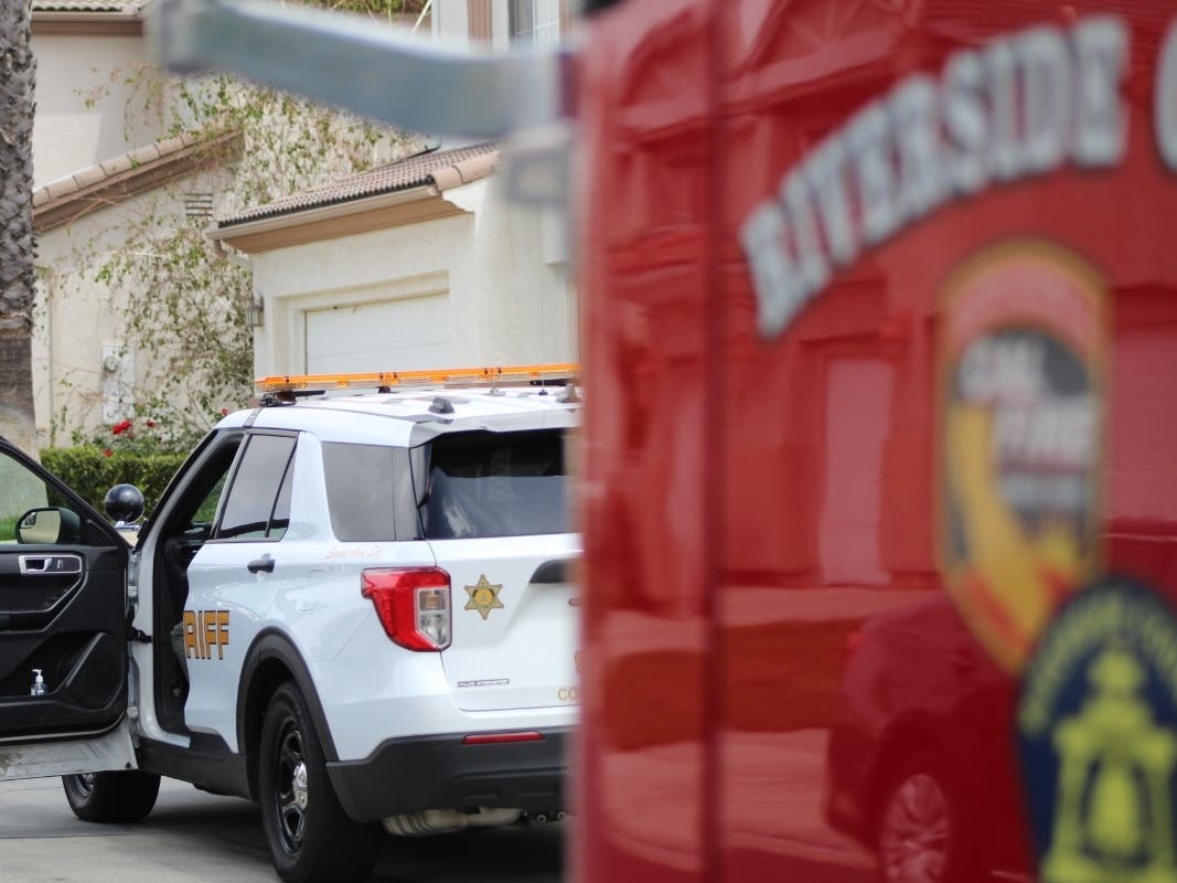 First responders at the scene Monday in Redhawk.