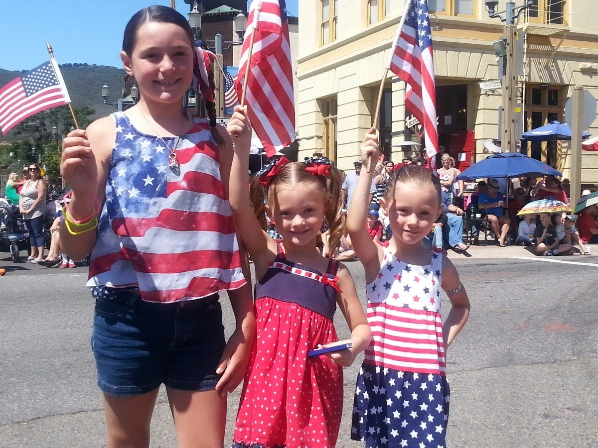The Whitsitt girls celebrate at Temecula's Old Town 4th of July parade in this file photo.