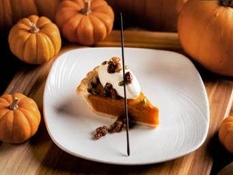 Pumpkin pie served at Pechanga Resort Casino.