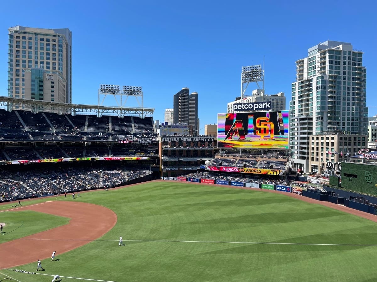 San Diego's Petco Park is in the highly walkable downtown area of San Diego.