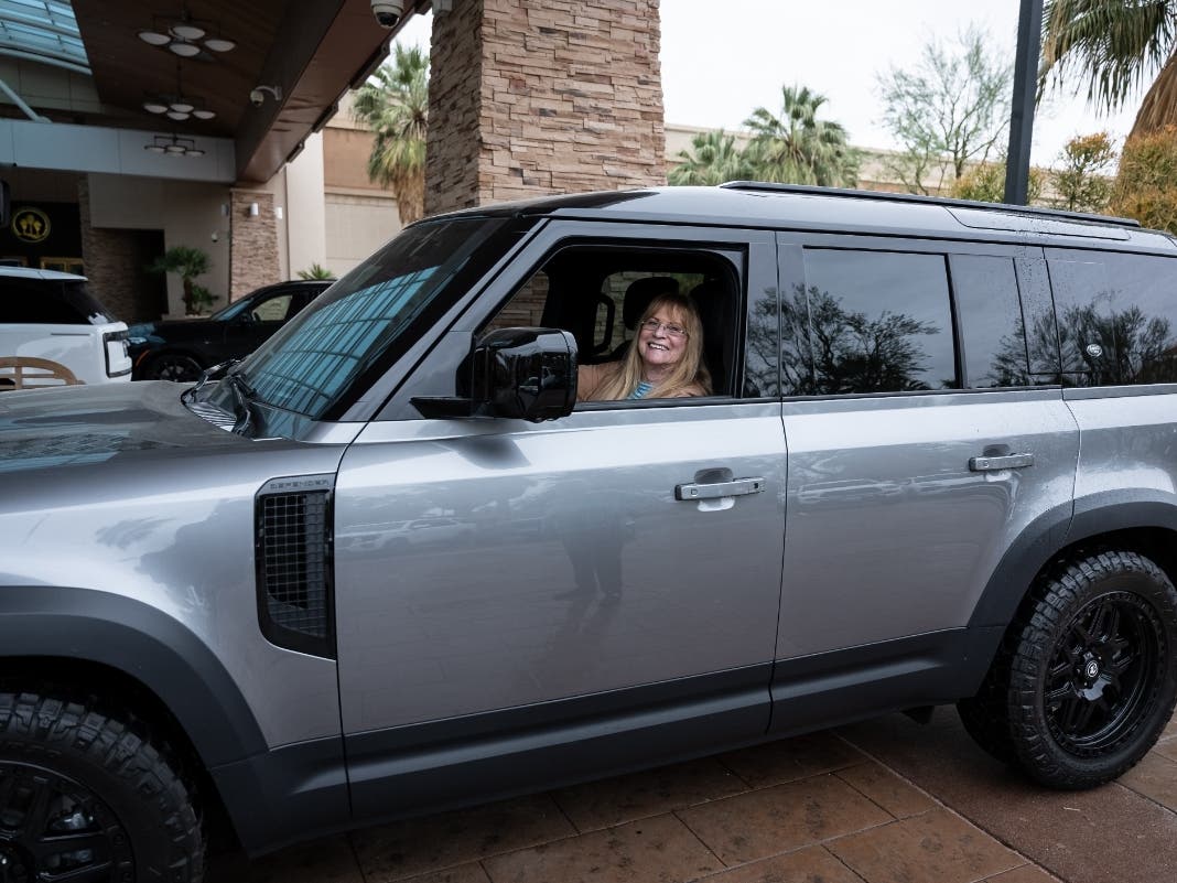 It's "A New Car!" for Karen Harris, the lucky winner at an Agua Caliente Casinos giveaway.