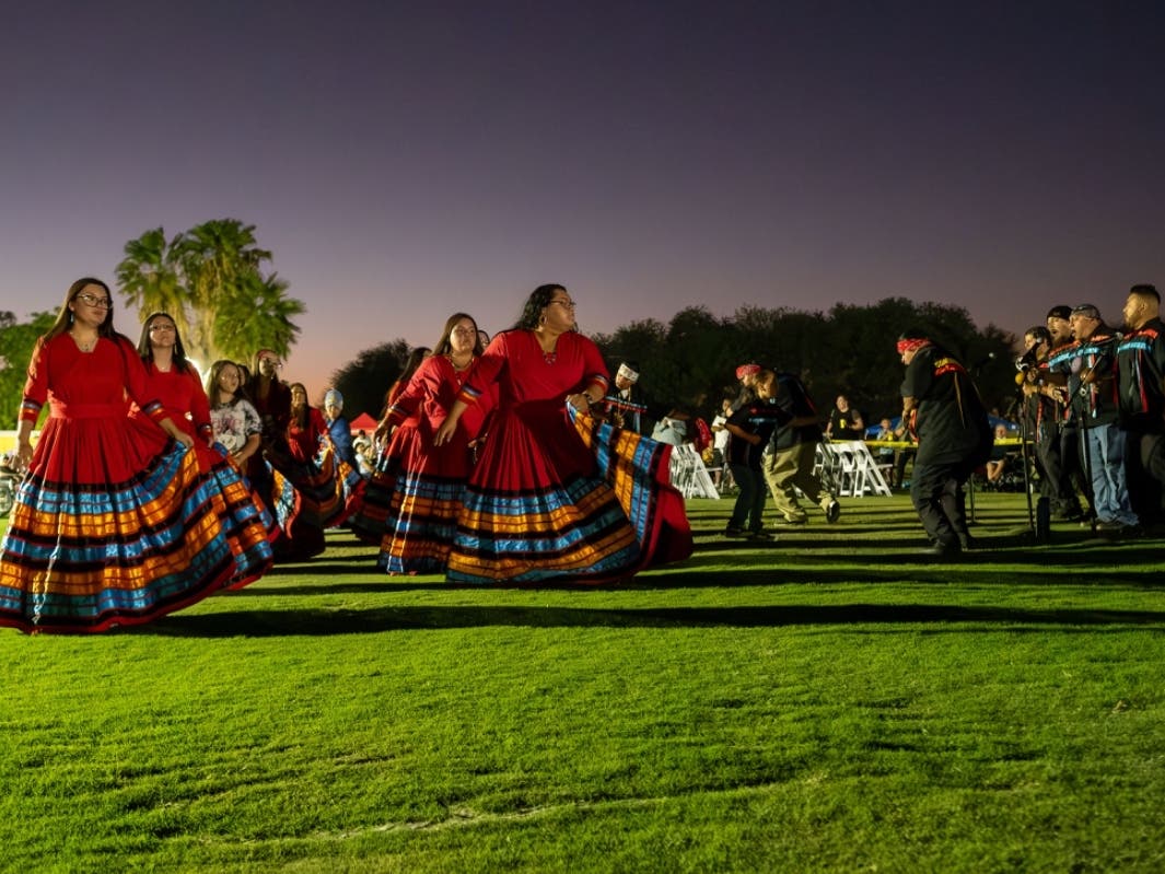 About 1,000 employees and their families attended the Native American Day event, which included a colorful light show featuring 500 drones set to Native American music, a presentation of the Cahuilla people’s history, and traditional performances.