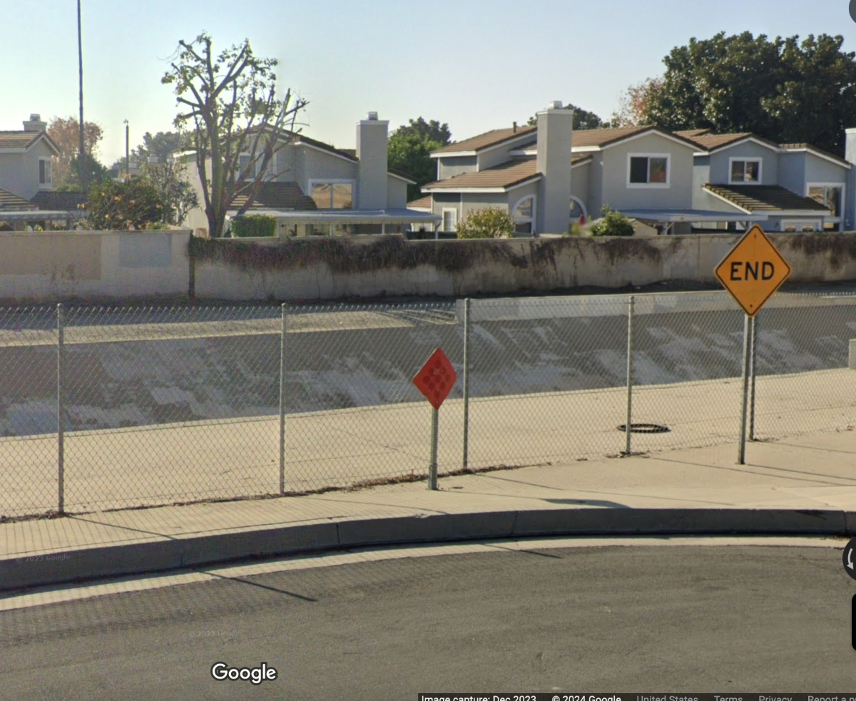 A drainage ditch acted as a ramp in the early Tuesday crash into the Medford Court home on the other side, making the car sail into a Chino home.